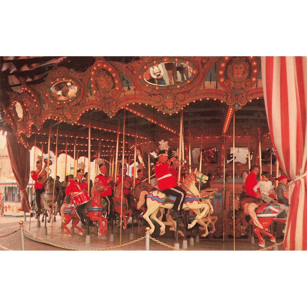Disneyland King Arthur Carrousel Fantasyland D-20 Chrome Postcard Walt Disney - Picture 1 of 2